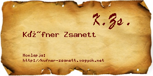 Küfner Zsanett névjegykártya