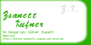 zsanett kufner business card